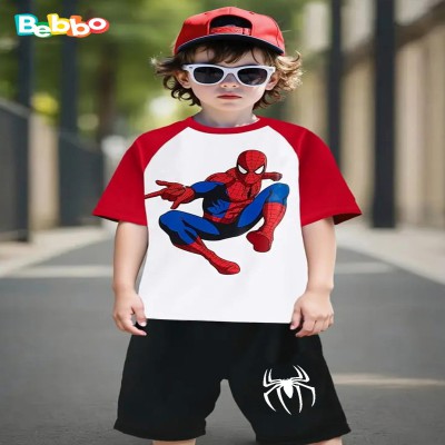 Spider-Man Printed Premium Boys T-Shirt & Pant Set