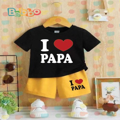 I Love Papa Boys Premium T-Shirt & Shorts Set
