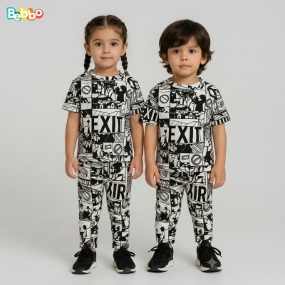 Kids’ Premium Matching T-Shirt & Pant Set – Boys & Girls