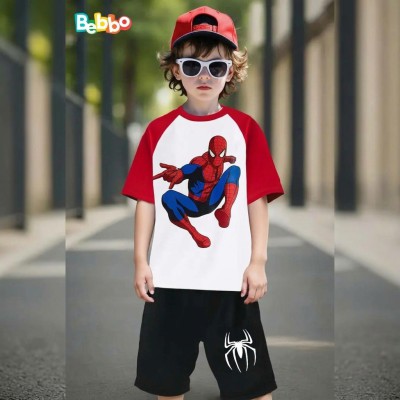 Spider-Man Printed Premium Boys T-Shirt & Pant Set