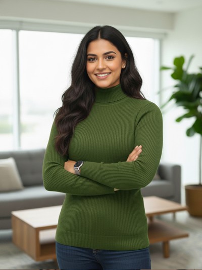 Women's High Neck Sweater