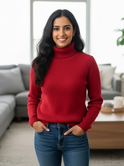 Women's High Neck Sweater