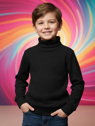 Boys' High Neck Sweater – Stylish Winter Wear