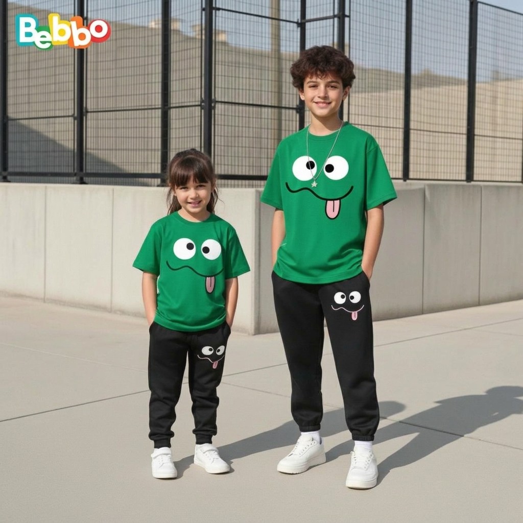 Kids’ Classic Matching T-Shirt & Pant Set – Boys & Girls