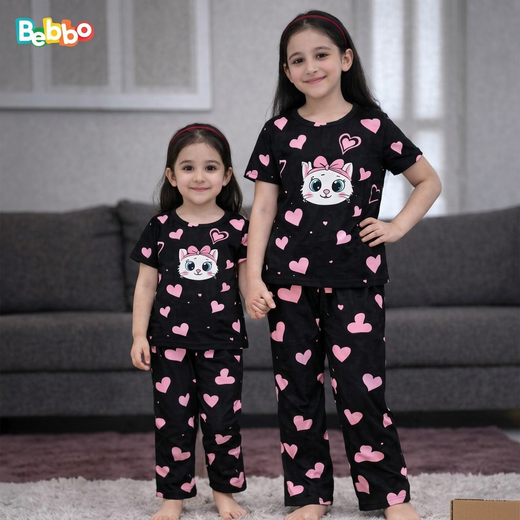 Girls’ Premium Matching T-Shirt & Pant Set