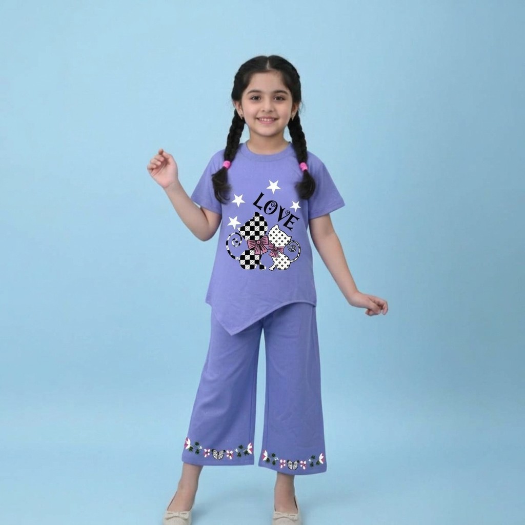 Girls’ Elegant Frock & Pant Set