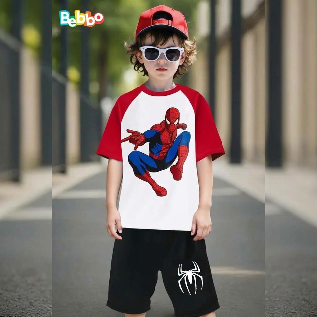 Spider-Man Printed Premium Boys T-Shirt & Pant Set