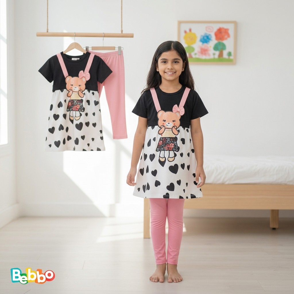 Girls’ Premium Frock & Pant Set