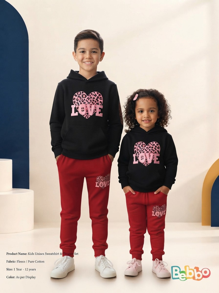 Kids Unisex Sweatshirt & Trouser Set