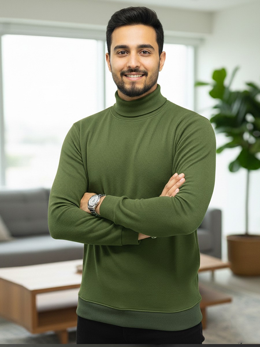 Men's High Neck Sweater – Stylish Winter Wear