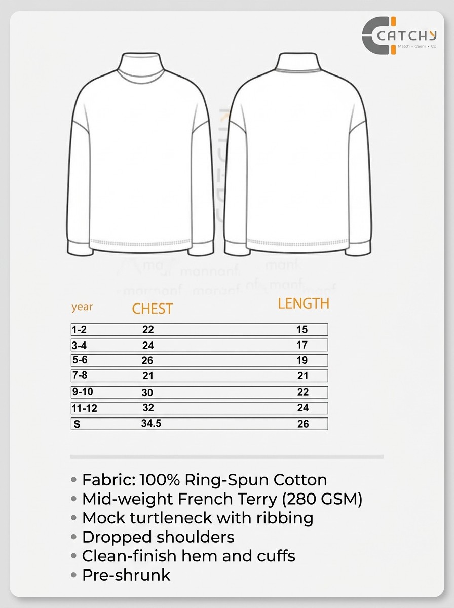 Girls' High Neck Sweater – Stylish Winter Wear