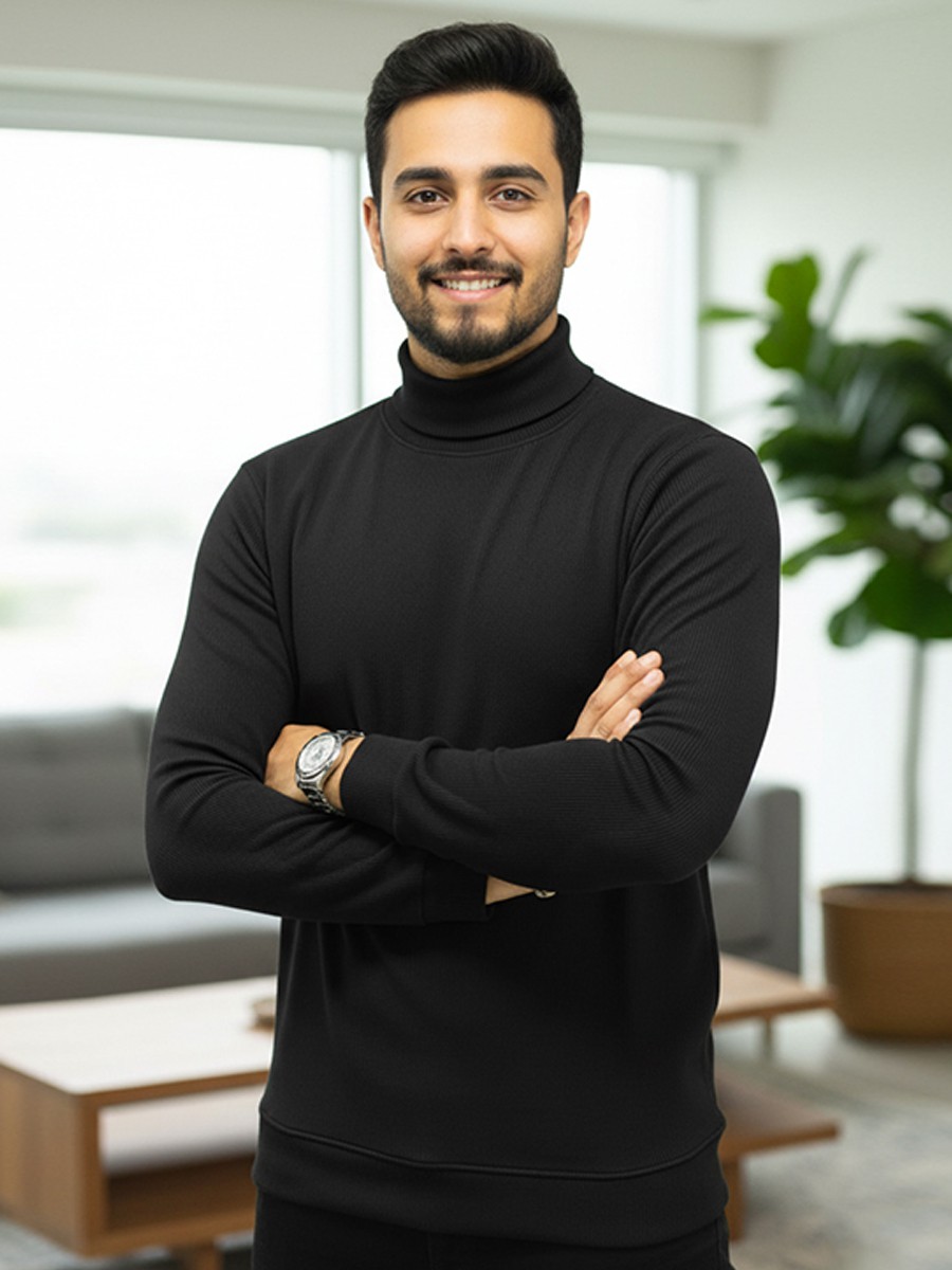 Men's High Neck Sweater – Stylish Winter Wear