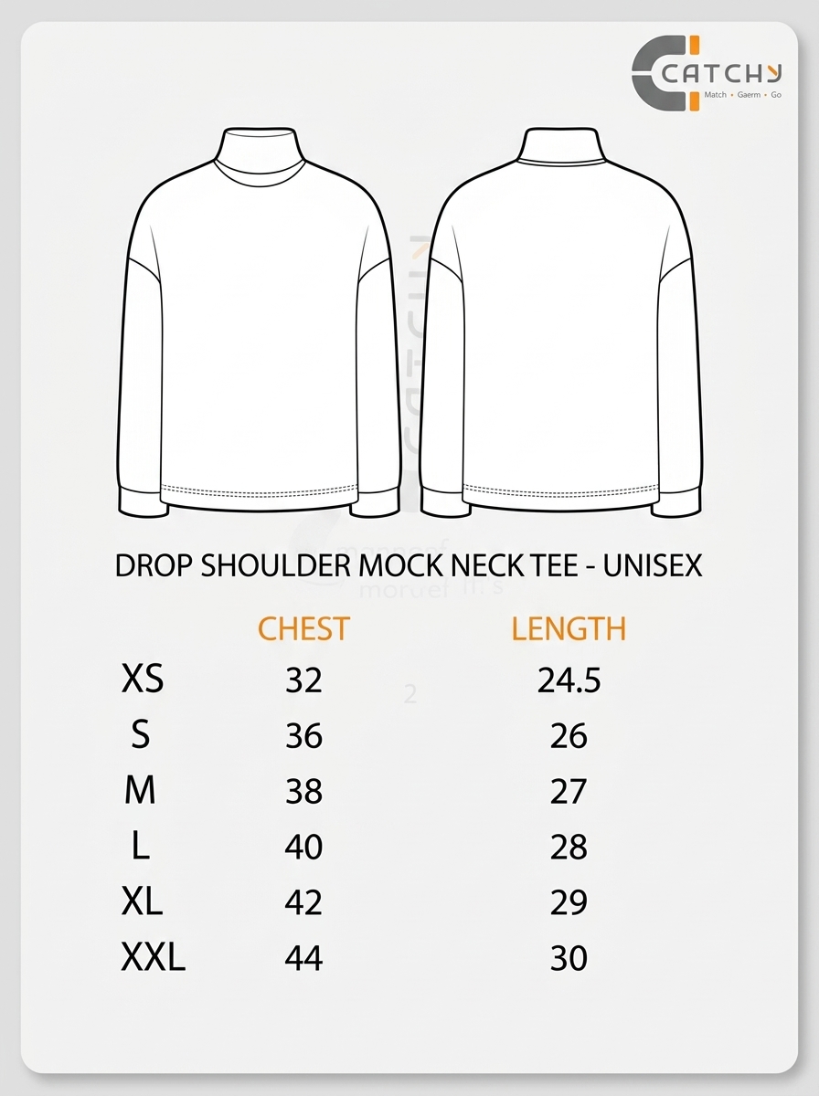 Size chart for Women's High Neck Sweater